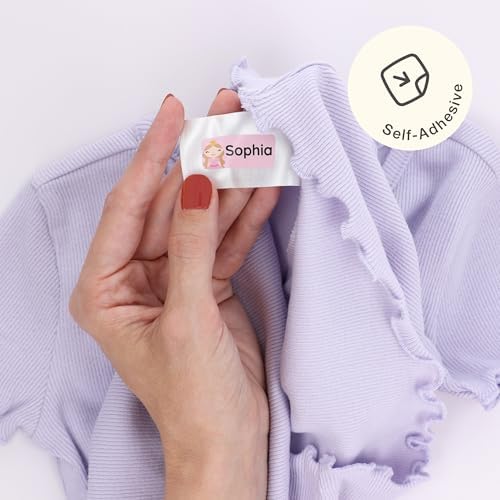 โ Personalized Name Labels for Kids (120) โ Waterproof & Durable Stickers for Clothing, School & Daycare Items - Fairytale