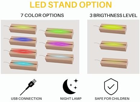 NEXT DAY SHIPPING Song Plaque with Wooden, Acrylic, Led Light Stand - Personalized Music Plaque Photo Gift Personalized Couple Gift ideas Anniversary Celebration Gift