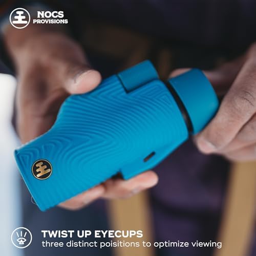 Nocs Provisions Field Tube 8x32 Waterproof Monocular, 8X Magnification Telescope, Bak4 Prism, Wide Field of View for Bird Watching, Backpacking & Wildlife Viewing - Corsican Blue
