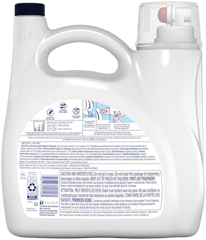 Tide Free & Gentle Liquid Laundry Detergent, 100 Loads, 132 fl oz, Tide Laundry Detergent, Clean Laundry Detergent (Packaging May Vary)