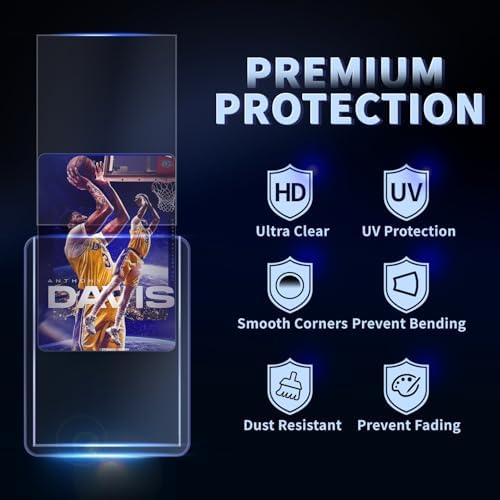 1000 Card Sleeves Top Loaders for Cards, Toploaders Premium Baseball Card Sleeve Hard Plastic, 3" x 4" Trading Cards Holder, Sports Protectors(500 Toploaders + 500 Penny Sleeves)