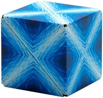 Shashibo Shape Shifting Box - STEM Magnetic Fidget Cube That Transforms Into Over 70 Shapes, Download Fun in Motion Toys Mobile App (Blue Planet)