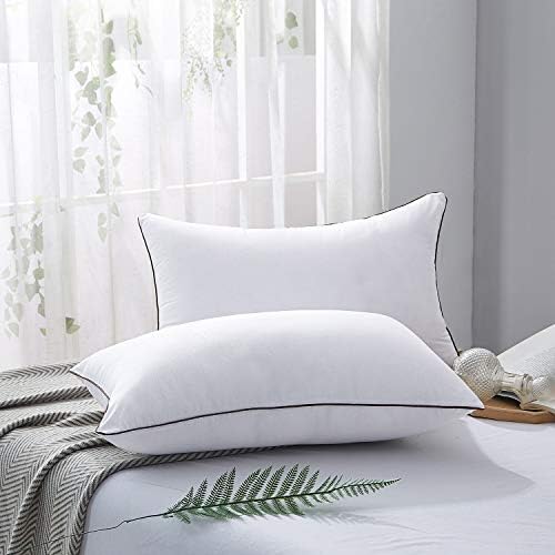 JOLLYVOGUE Standard Pillows Set of 2, Cooling and Supportive Pillows Full Size Set of 2 for Side and Back Sleepers, Down Alternative Hotel Collection Sleeping Pillow