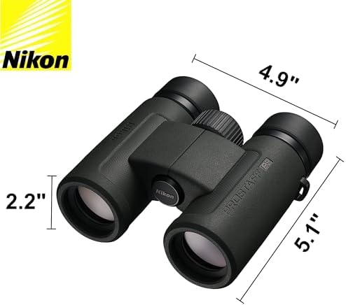 Nikon Prostaff P3 10x30 (16775) Black Binoculars Bundle with Lens Pen, and Cloth - High Powered Compact Adult Binoculars for Hunting, Bird Watching, and Hiking Essentials, Zoom Lightweight Travel