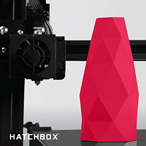 HATCHBOX 1.75mm True Pink PLA 3D Printer Filament, 1 KG Spool, Dimensional Accuracy +/- 0.03 mm, 3D Printing Filament