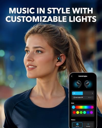 Soundcore V20i by Anker Open-Ear Headphones, Adjustable Ear Hooks, Ultra-Comfort, Snug Fit, Powerful Sound, Clear Calls, IP55, 36H Playtime, Bluetooth 5.4 Wireless Earbuds, Multipoint Connection