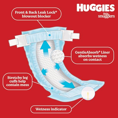 Huggies Little Snugglers Baby Diapers, Size 1, 96 Ct