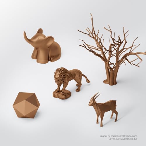 ELEGOO Metal PLA Filament 1.75mm Bronze 1KG, Metallic Shiny 3D Printer Filament with Actual Metal Filled, 1kg Spool(2.2lbs) Fits for Most FDM 3D Printers