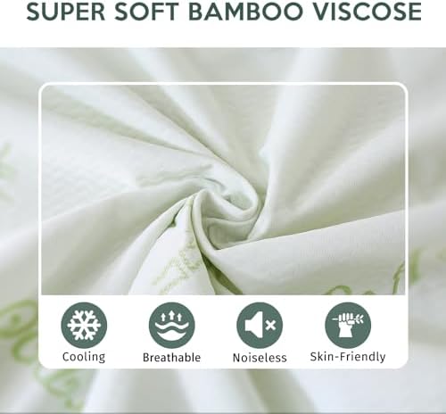 MUXHOMO Premium 100% Waterproof Queen Size Mattress Protector, Breathable Mattress Cover Queen Size Bed, Cooling 3D Air Fabric Bed Pad Cover, Deep Pocket 8"-21"