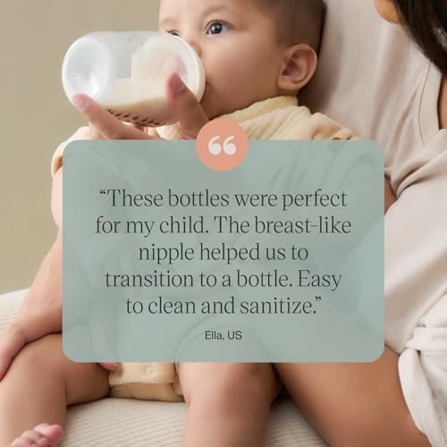 Tommee Tippee Natural Start Anti-Colic 9 oz BPA Free Baby Bottles, 0+ Months, Slow Flow Breast-Like Nipple, Self Sterilizing, Designed for Seamless Transition Between Bottle & Breast, Fiesta,Pack of 6