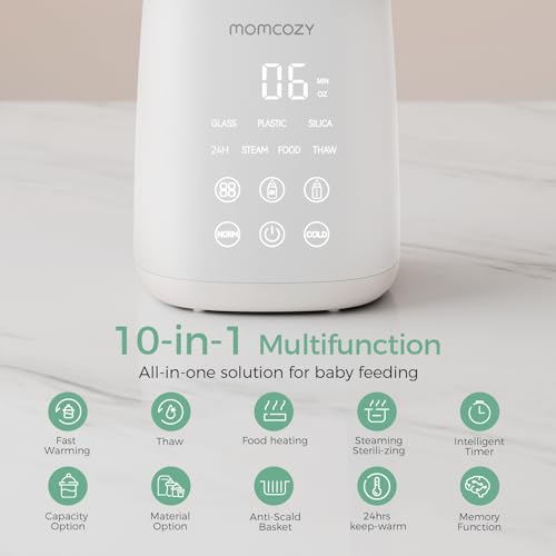 Momcozy Bottle Warmer, Fast Bottle Warmers for All Bottles with Timer, Accurate Temperature Control and Automatic Shut-Off, Multifunctional Bottle Warmer for Breastmilk