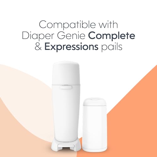 Diaper Genie Bags Refills 270 (Pack of 8) Clean Laundry Scent | Diaper Pail Refills with Max Odor Lock | Holds up to 2160 Newborn Diapers