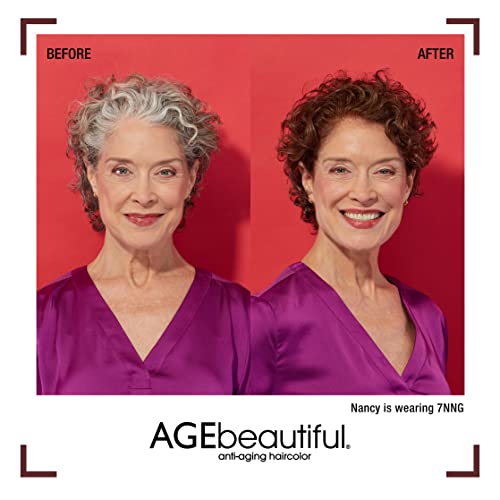 AGE beautiful Permanent Hair Color Dye Liqui Creme | 100% Gray Coverage | Anti-Aging Haircolor | Biotin for Thicker, Fuller Hair | Professional Salon Coloring