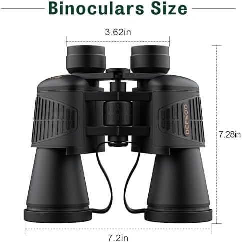20x52 Binoculars for Adults High Powered - HD Large View Binoculars with Low Light Vision - Professional Binocular for Bird Watching Hunting Travel Cruise Outdoor Sports with Carrying Bag