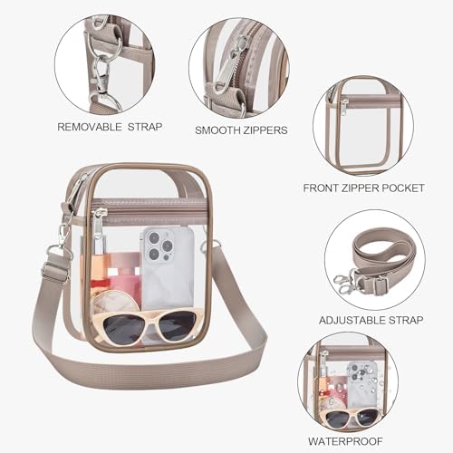 USPECLARE Clear Purse Stadium Approved CrossBody Bag for Men and Women