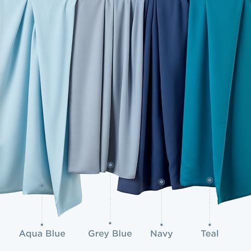 Bedsure Cooling Pillow Cases Queen Size Set of 2, Rayon Derived from Bamboo Cooling Pillowcases for Hot Sleepers, Cool Pillow Covers with Envelope Closure for Women Men, Navy Blue, 20x30 Inches