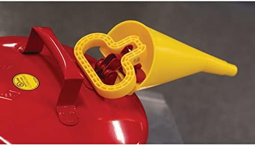 Eagle 2 Gallon Type I Yellow Safety Gas Can for Diesel with Flame Arrester, Self-Closing Lid, and F-15 Funnel, Made in the USA, Galvanized Steel Flammable Storage Can, UI20FSY