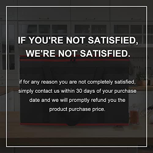 Bodaon Insulated Food Delivery Bag, XX-Large Reusable Grocery Shopping Bags, Picnic Cooler Bag Zipper/Zippered Top Cold, Black with Red Edge, 2-Pack