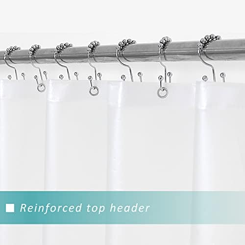 Mrs Awesome Extra Long Shower Curtain Liner with 6 Magnets 72 x 84 inch, Frosted PEVA 8G Heavy Duty Thick Plastic Shower Curtain, Waterproof, 72x84, Frost