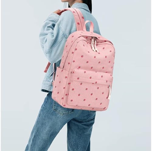 School Backpack for Teen Girls Bookbags Elementary High School Corduroy Laptop Bags Women Travel Daypacks