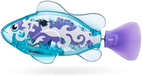 Robo Alive Robo Fish Series 2 (Teal + Orange 2 Pack) by ZURU Robotic Swimming Fish Water Activated, Changes Color, Comes with Batteries, Amazon Exclusive - Teal + Orange (2 Pack), 7165E