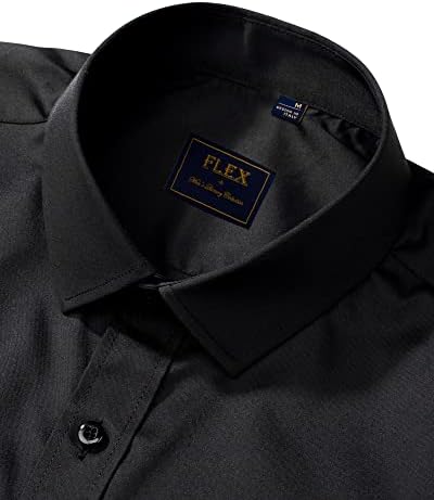 J.VER Men's Dress Shirts Solid Long Sleeve Stretch Wrinkle-Free Formal Shirt Business Casual Button Down Shirts