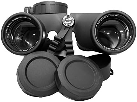 Hooway 7x50 HD Waterproof Military Marine Binoculars w/Internal Rangefinder & Compass for,Bird Watching,Boating and More(Black)
