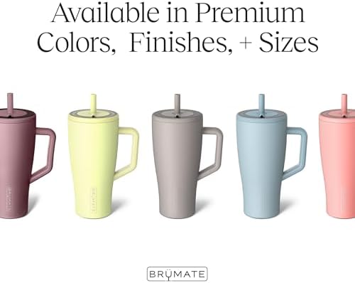 BrüMate Era 40 oz Tumbler with Handle and Straw | 100% Leakproof Insulated Tumbler with Lid and Flexible SoftSip Straw | Made of Stainless Steel | Cup Holder Friendly Base | 40oz (Mocha)