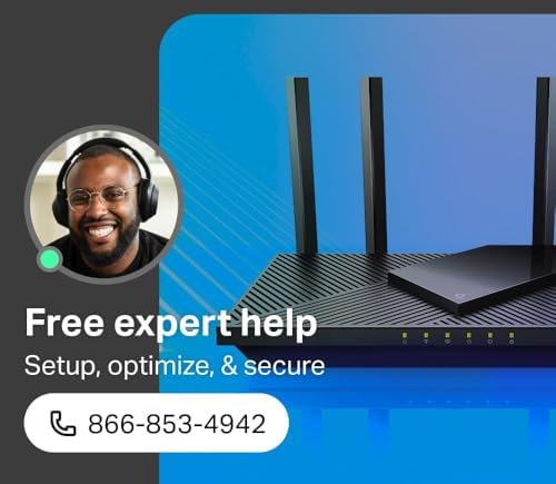 TP-Link AX1800 WiFi 6 Router V4 (Archer AX21) – Dual Band Wireless Internet, Gigabit, Easy Mesh, Works with Alexa - A Certified for Humans Device, Free Expert Support