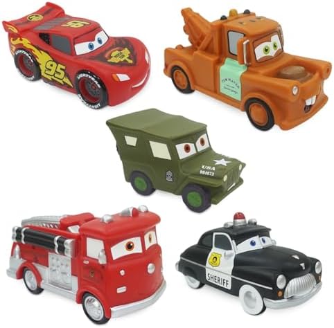 Disney Store Unisex-Children Bath Set (Pixar Cars) - Kids Bath Accessories with Beloved Disney Characters - Colorful and Fun Bath Time Essentials for Kids - Suitable for All Ages