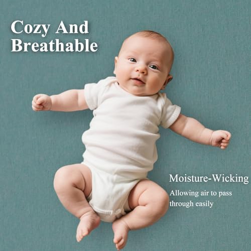 4 Pack Bassinet Sheets (19" x 33"), Compatible with Baby Delight Beside Me Dreamer and Dream On Me Skylar/Lotus/Traveler Baby Bassinet, Soft and Skin-Friendly, Mint Green and Color Rainbow