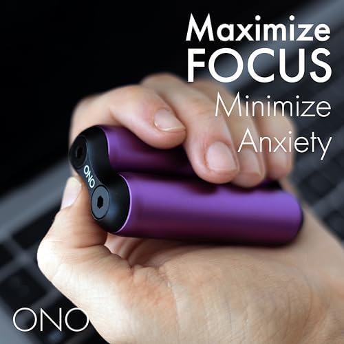 ONO Roller - Handheld Fidget Toy for Adults | Help Relieve Stress, Anxiety, Tension | Promotes Focus, Clarity | Compact, Portable Design (Junior Size/Aluminum, Purple)