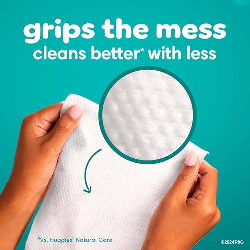 Pampers Baby Wipes, Free & Gentle, Hypoallergenic and Unscented Wipe, 100% Plant Based, Plastic-Free for Babies, 936 Total (12 Flip-Top Packs)