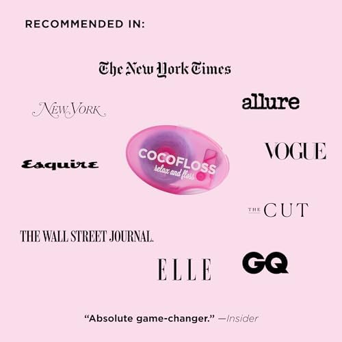 Cocofloss Woven Dental Floss, Travel Sampler, Dentist-Designed Oral Care with Coconut Oil, Waxed, Vegan, Kid-Friendly, 4 Minis in Mint, Coconut, Orange, Strawberry (8 yd Each)