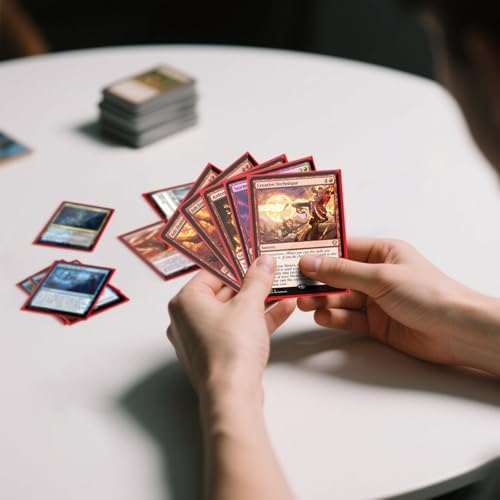 1000 Counts Red Card Sleeves, Matte Sleeve Deck Card Protectors, Trading Card Sleeves Fit for MTG, TCG and Sports Cards (Matte Red)