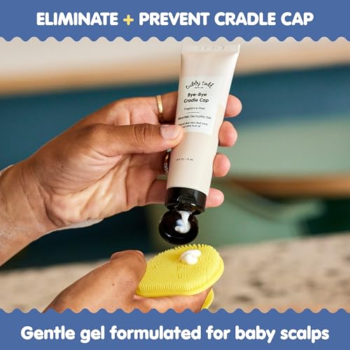 TUBBY TODD Cradle Cap Baby Hair Treatment Kit - Includes Bye-Bye Cradle Cap Gel, Cradle Cap Silicone Brush, & 3.5oz All Over Ointment - Gentle for Babies’ Sensitive Skin