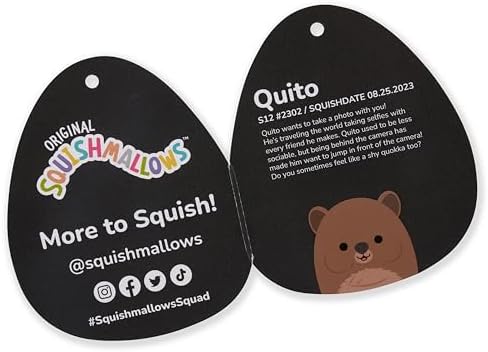 Squishmallows Original 12-Inch Quito Brown Quokka with Fuzzy Belly - Official Jazwares Plush