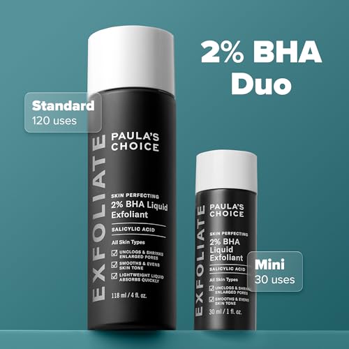 Paula's Choice SKIN PERFECTING 2% BHA Liquid Exfoliant Polish, Salicylic Acid Facial Exfoliator Polish for Enlarged Pores, Wrinkles & Fine Lines, Suitable for Blackhead-Prone Skin, Fragrance-Free