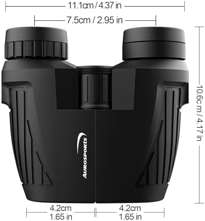 Aurosports 15x25 Compact Binoculars for Adult Kids - High Power Binoculars for Bird Watching - Easy Focus Small Binocular with Low Light Vision for Travel, Camping, Concert, Hiking