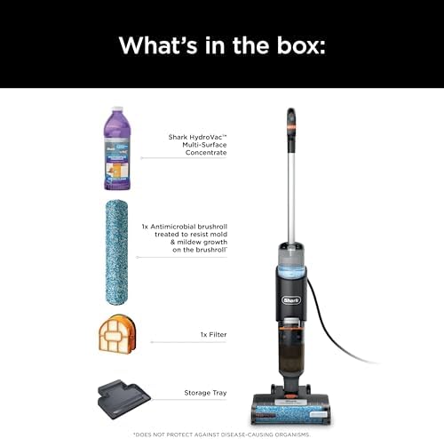 SHARK WD160 HydroVac MessMaster XL 3-in-1 Vacuum, Mop & Self-Cleaning System for Multi-Surface Cleaning, Perfect Hardwood, Tile, Marble, Area Rug (RENEWED)