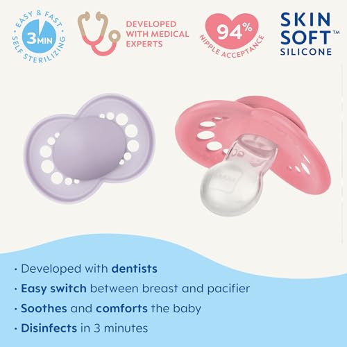 MAM Original Matte Baby Pacifier, 6-16 Months, 6 Count