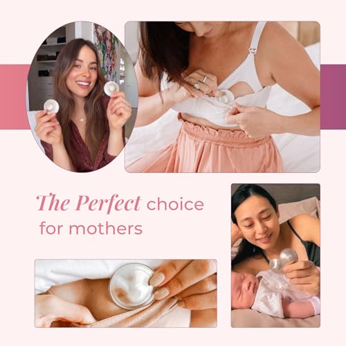 SILVERETTE® The Original Silver Nursing Cups, Nipple Covers for Breastfeeding Essentials, Pure 925 Silver Nipple Shields for Breastfeeding Newborn, Lightweight Nursing Cups, Regular Size