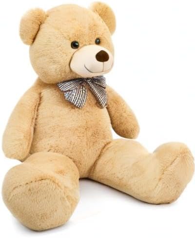 MaoGoLan Giant Big Teddy Bear 4 Feet 47 inch Life Size Tan Plush Bear Brown Stuffed Animal for Children Boyfriend