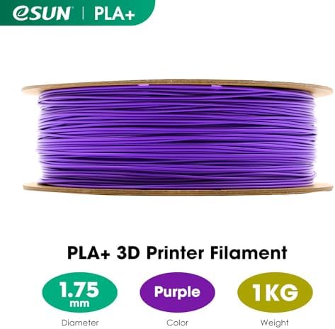 eSUN PLA+ Filament 1.75mm, 3D Printer Filament PLA Plus, Dimensional Accuracy +/- 0.03mm, 1KG Spool (2.2 LBS) 3D Printing Filament for 3D Printers, Purple