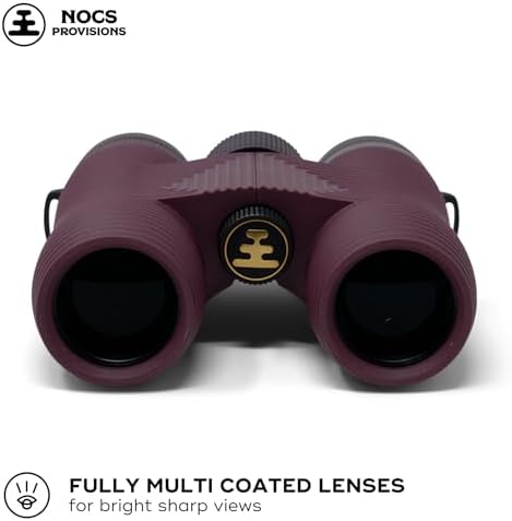 Nocs Provisions Field Issue Compact 10x32 Waterproof Binoculars, Shockproof, Fogproof, 10X Magnification, Bak4 Prism, Multi-Coated Lenses for Adults & Kids, Bird Watching, Hunting & Wildlife Viewing