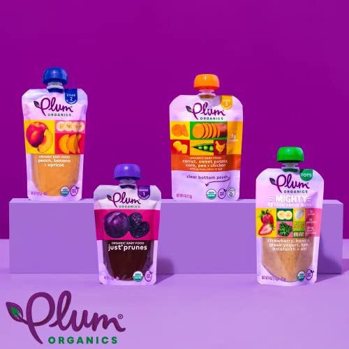 Plum Organics Stage 1 Organic Baby Food, Prune Puree, 3.5 Ounce Pouch (Pack of 12)