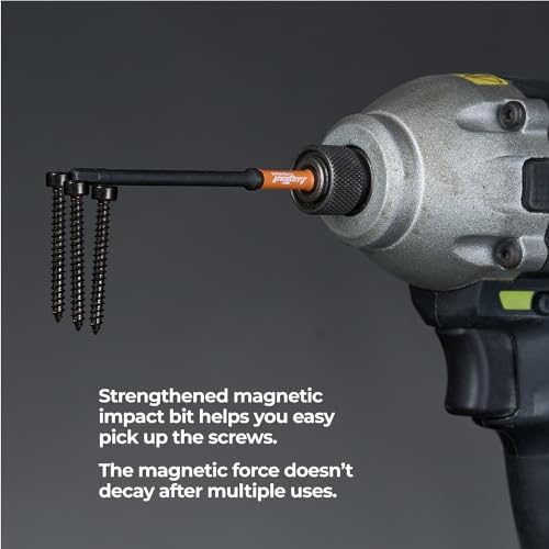 Toolant Impact Allen Wrench Drill Bit Set 20pcs (Metric & SAE), 1/4" Hex-Shank S2 Steel Hex Bits, CNC Machined Tips with Magnetism, 4" Long with Storage Box