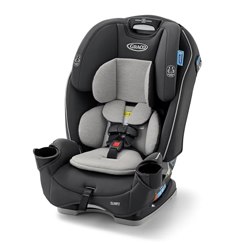 Graco Slimfit 3-in-1 Convertible Car Seat, Ultra-Space-Saving Design, Darcie 2.0, Suitable for Rear and Forward-Facing, Highback Booster Seat with 10-Position Headrest