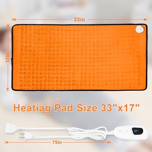Heating Pad,Electric Heating Pads for Back,Hot Heated Pad for Abdomen,Shoulder,Knee,Multiple Temp and Auto Shut Off