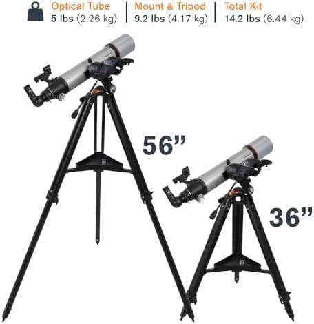 Celestron StarSense Explorer DX 102AZ App-Enabled Telescope – 102mm Refractor with Smartphone Dock & StarSense App – iPhone & Android Compatible – Easy-to-Use for Beginners